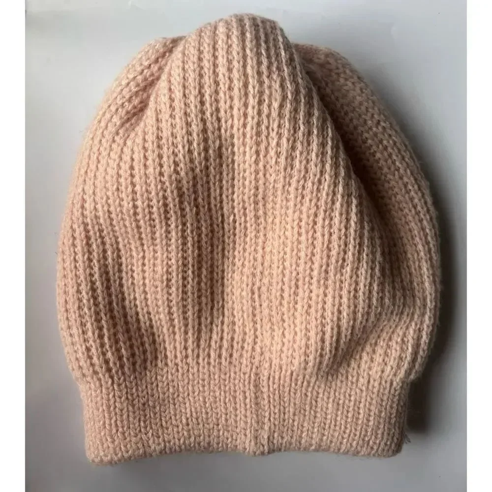 Rare ~ Free People Double Layer Blush Knit Beanie